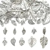 50Pcs 10 Styles Tibetan Style Alloy Pendants