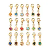 304 Stainless Steel Rhinestone Pendants