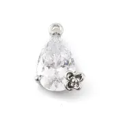 Brass Micro Pave Cubic Zirconia Pendants