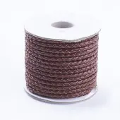 1 Roll Round Braided Cowhide Cords