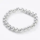 Electroplated Natural Lava Rock Beads Stretch Bracelets