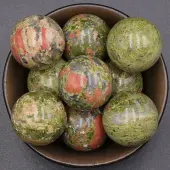 Natural Unakite Crystal Ball