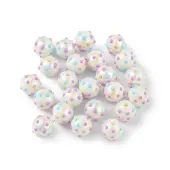 UV Plating Rainbow Iridescent Acrylic Enamel Beads