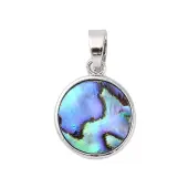 Rack Plating Natural Paua Shell Pendants