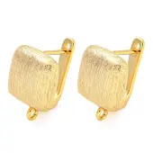 Brass Hoop Earring Findings with Latch Back Closure