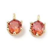 Brass Micro Pave Cubic Zirconia Charms