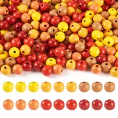 240Pcs 6 Colors Natural Wooden Beads