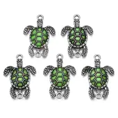 Antique Silver Tone Alloy Connector Charms