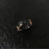 Gold Foil Resin Finger Rings