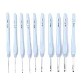 10Pcs 10 Styles Aluminum Crochet Hooks