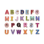 Alloy Enamel Alphabet Beads