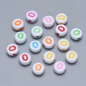 Craft Acrylic Horizontal Hole Letter Beads