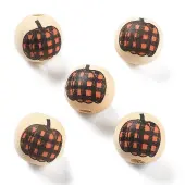 Halloween Printed Schima Wood European Beads