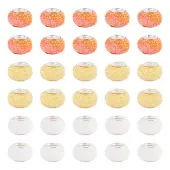 100Pcs Large Hole Resin European Beads