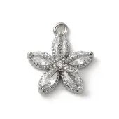 Brass Micro Pave Cubic Zirconia Charms