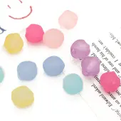 Rubberized Style Transparent Acrylic Beads