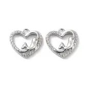 Rack Plating Brass Micro Pave Cubic Zirconia Pendants