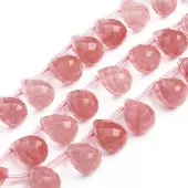 Cherry Quartz Glass Beads Strands
