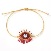 Bohemian Handmade Evil Eye with Tassels Charm Bracelets