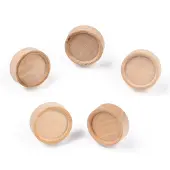 Natural Maple Wood Stud Earring Findings with 316 Stainless Steel Pin