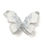 Natural Quartz Crystal Connector Charms