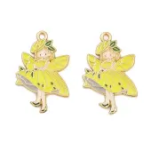 Rack Plating Alloy Enamel Pendants