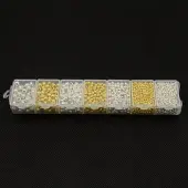 1 Box Mixed Color Iron Round Spacer Beads