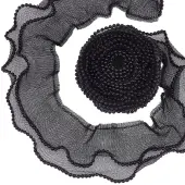 2 Layer Polyester Pleated Lace Trim