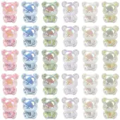 30Pcs 6 Colors UV Plating Acrylic Beads