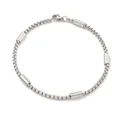 Tarnish Resistant 304 Stainless Steel Box Chain Bracelets for Women
