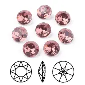 Pointed Back & Back Plated Glass Rhinestone Cabochons