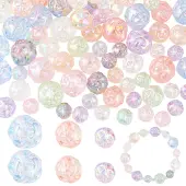90Pcs 3 Styles Transparent Acrylic Beads