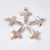 Electroplate Trochus Shell Links connectors