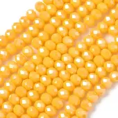 Opaque Solid Color Glass Beads Strands