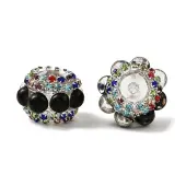 Sparkling Acrylic Rhinestone Round Beads
