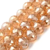 Transparent Electroplate Glass Beads Strands