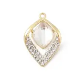 Brass Micro Pave Cubic Zirconia Pendants