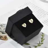 Rack Plating Brass Micro Pave Clear Cubic Zirconia Stud Earrings