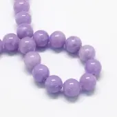 Natural Dyed Yellow Jade Gemstone Bead Strands