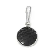 Resin Flat Round with Mermaid Fish Scale Keychin