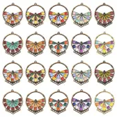 20Pcs 10 Colors Alloy Enamel Chandelier Component Links