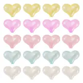 50Pcs 5 Colors Rainbow Iridescent Plating Acrylic Beads