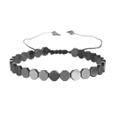 Synthetic Hematite Braided Bead Braeclet