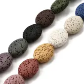 Dyed Natural Lava Rock Beads Strands
