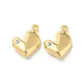 Brass Micro Pave Cubic Zirconia Charms
