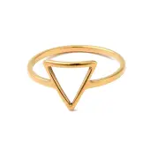 Ion Plating(IP) 201 Stainless Steel Triangle Finger Ring for Women