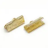 Brass Ribbon Crimp Ends