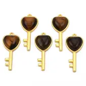 Natural Tiger Eye Gemstone Pendants