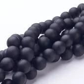 Natural Black Agate Beads Strands