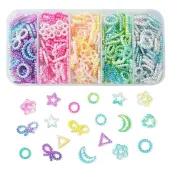 30G 5 Colors Spray Paint ABS Plastic Cabochons